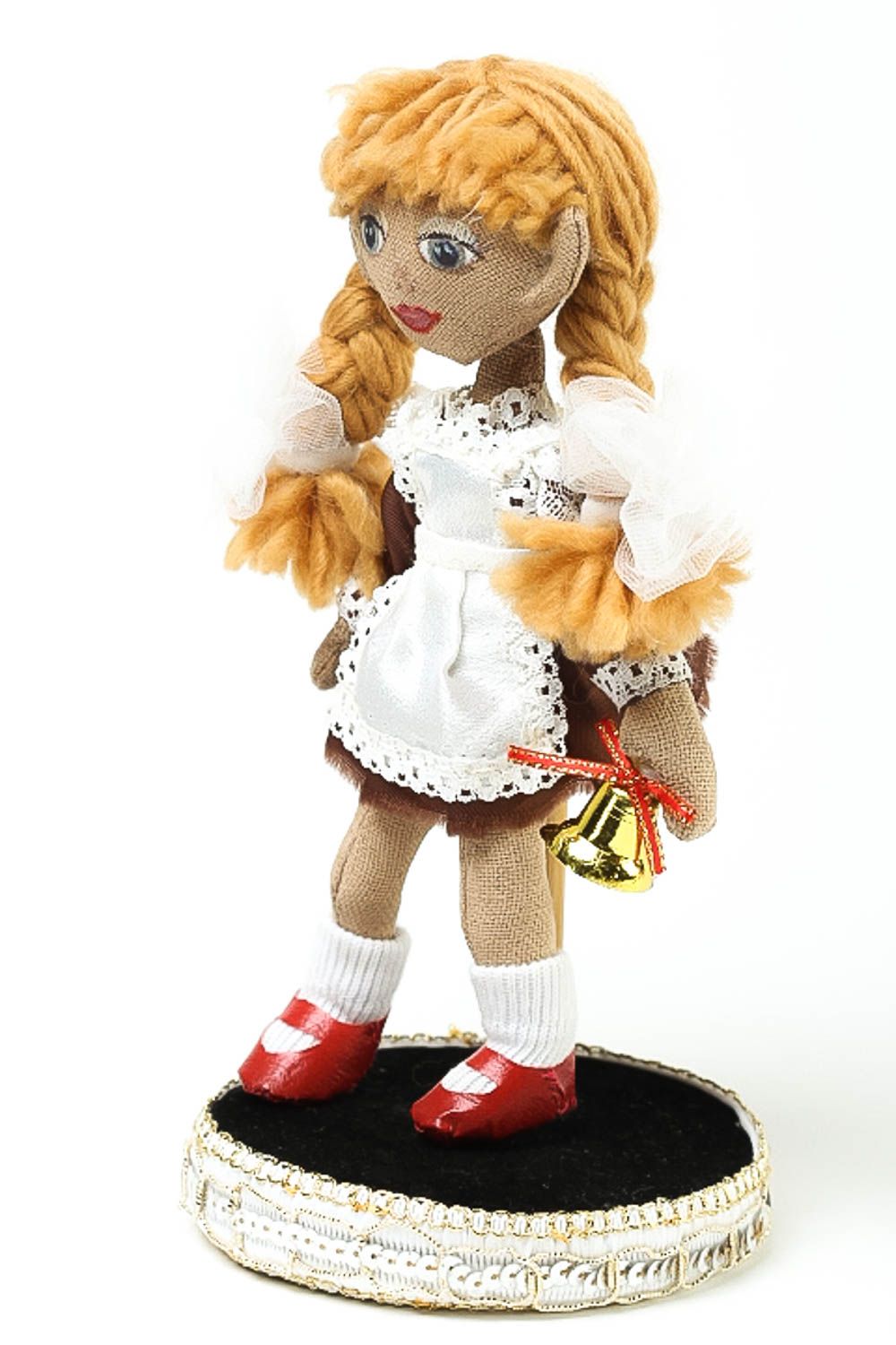 Кукла ручной работы авторская кукла хлопковая коллекционная кукла на подставке фото 3