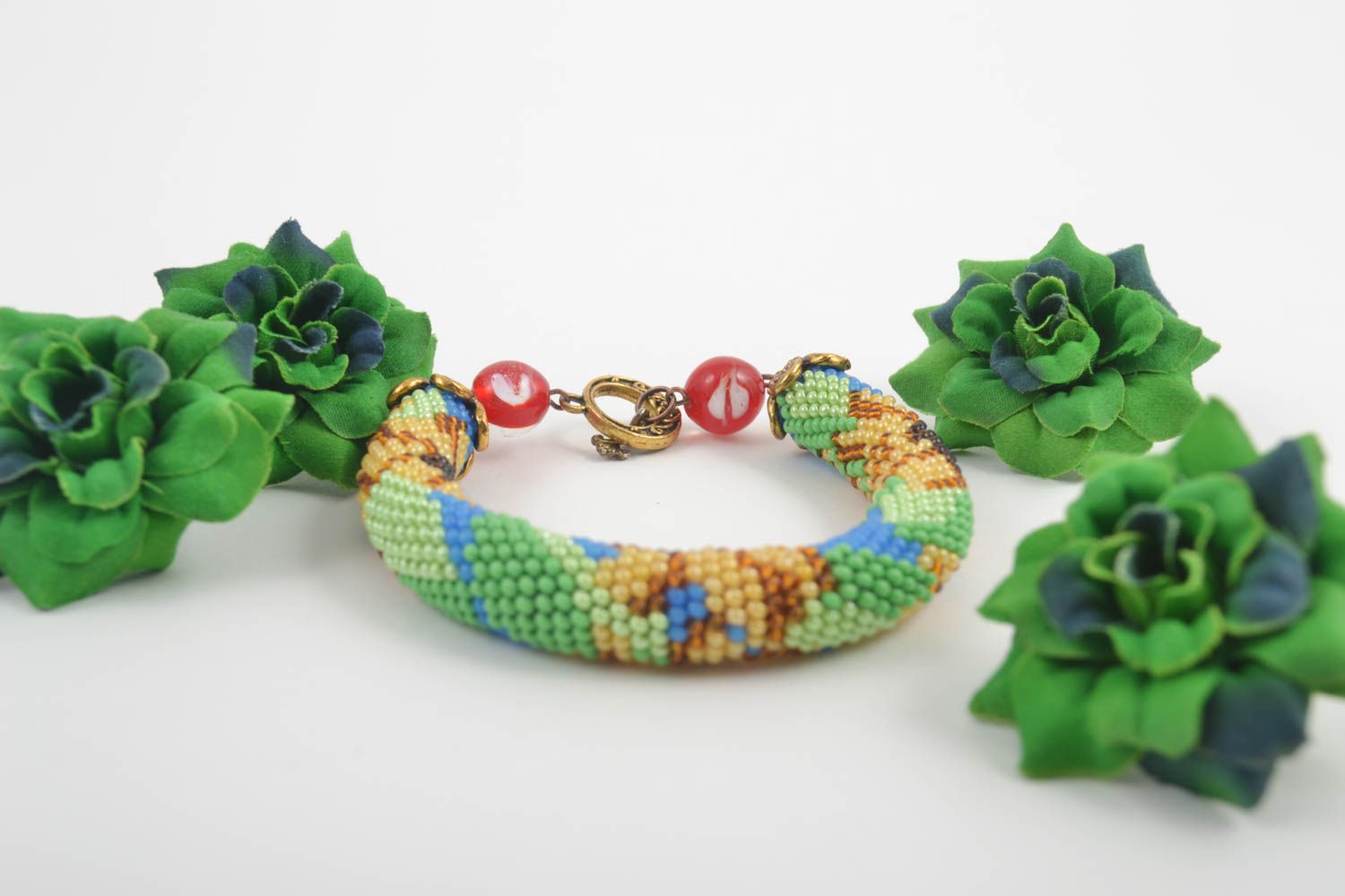 Pulsera de abalorios multicolor artesanal accesorio para mujer regalo original foto 1