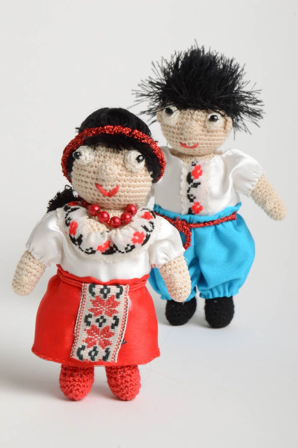 Gehäkelte Puppen handmade Kinder Spielzeuge Geschenkidee für Kinder Puppen Set foto 2