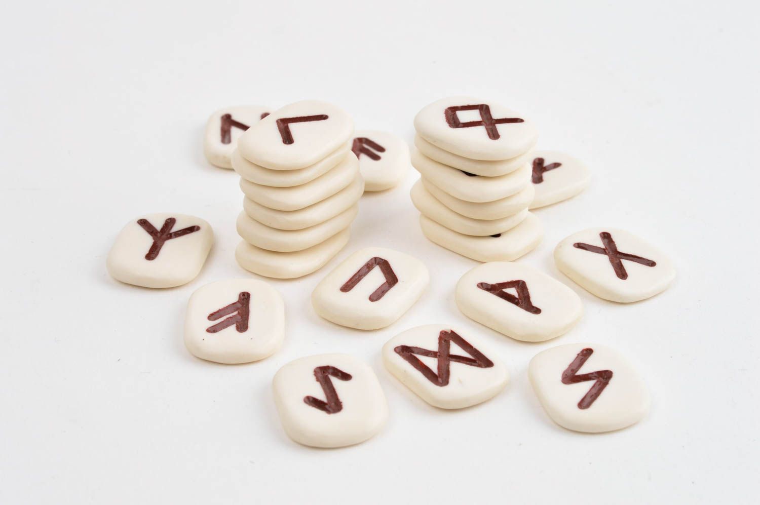 Handmade set of runes mystery Scandinavian runes stylish designer amulets photo 3