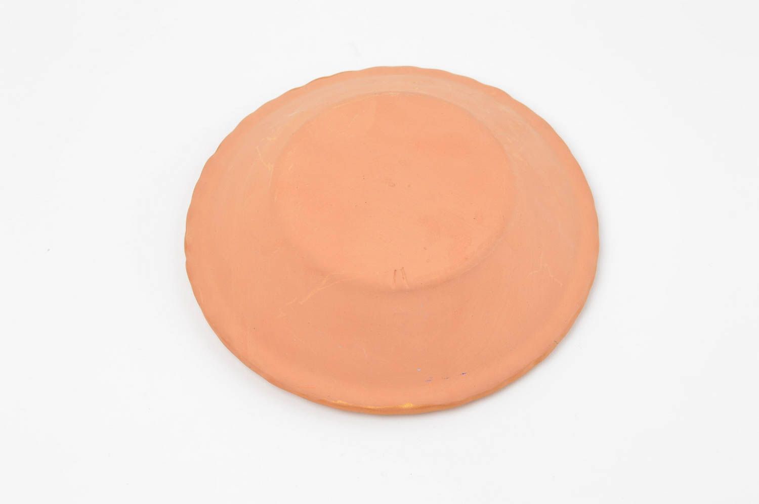 Тарелка из глины расписная декоративная красивая круглая ручной работы Лето фото 3