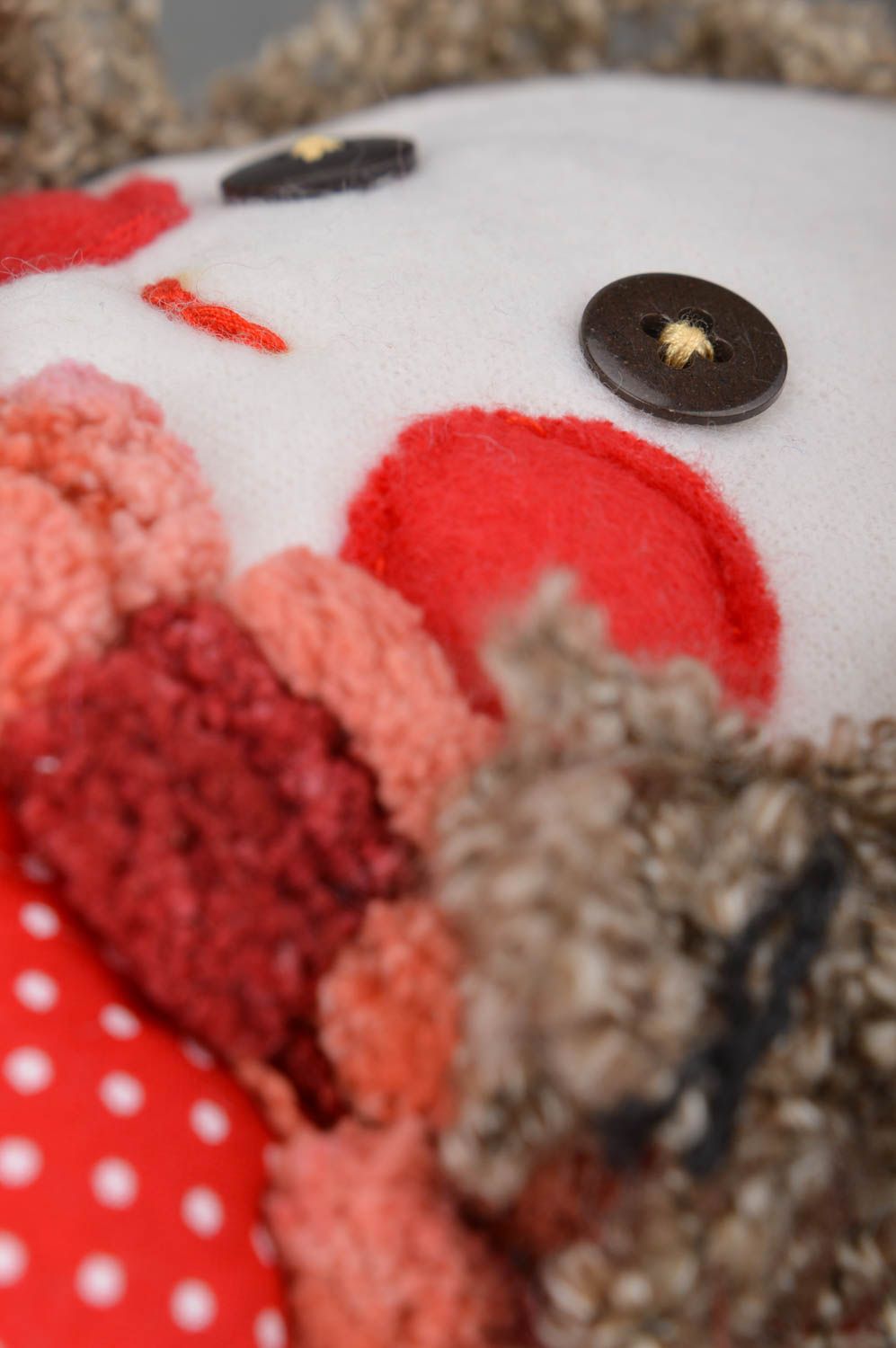 Poupée faite main Jouet pour enfant Déco chambre fille rouge douce en coton photo 4