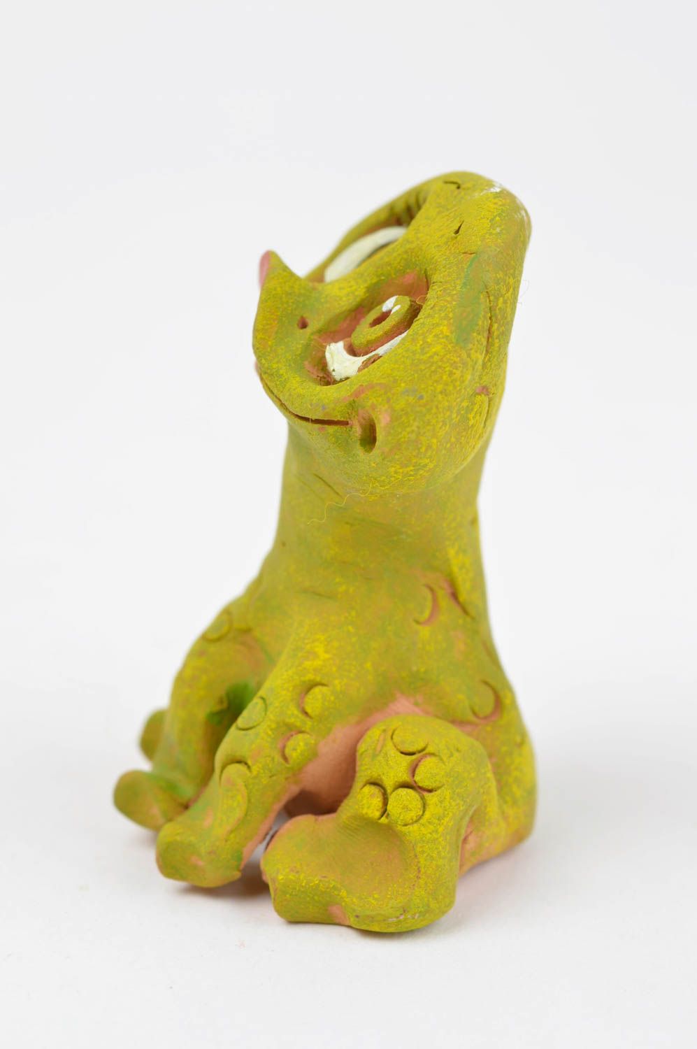 Статуэтка животного ручной работы статуэтка для декора фигурка из глины фото 3