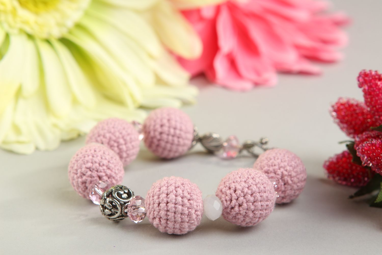 Handmade jewelry crocheted bracelet designer accessory fashion bracelet photo 1