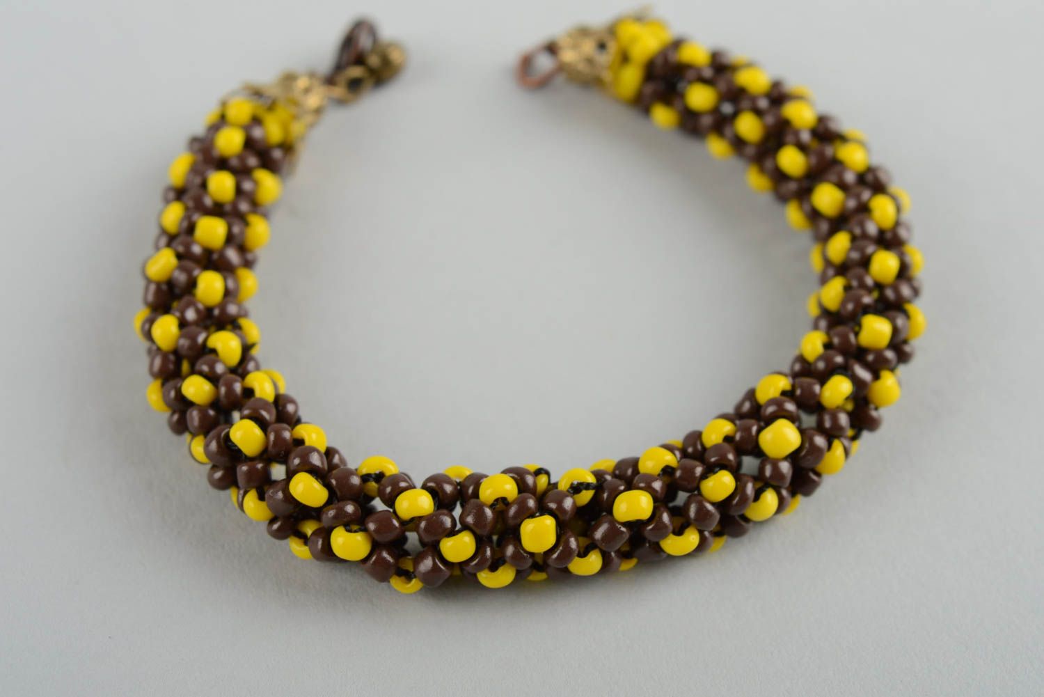 Bracelet perles de rocaille Bijoux fait main Accessoire femme spirale mode photo 3