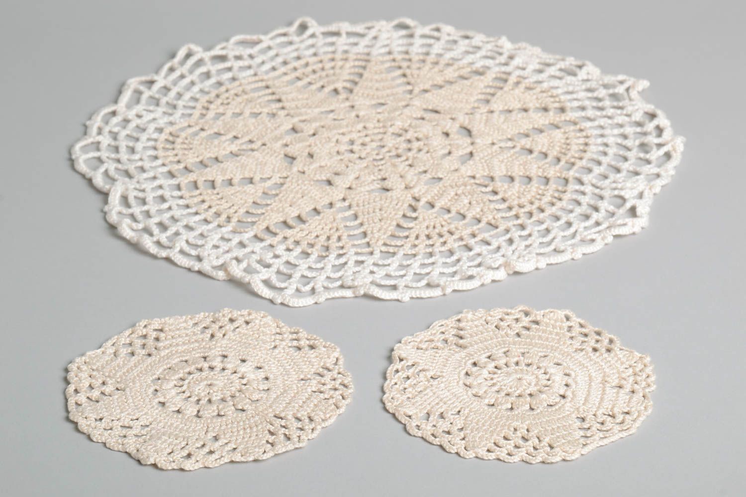 Handmade crocheted napkin table white napkins home decor kitchen ideas photo 2