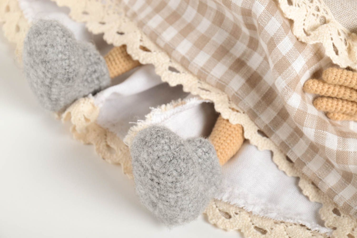 Beautiful handmade fabric toy rag doll collectible dolls decorative use only photo 5