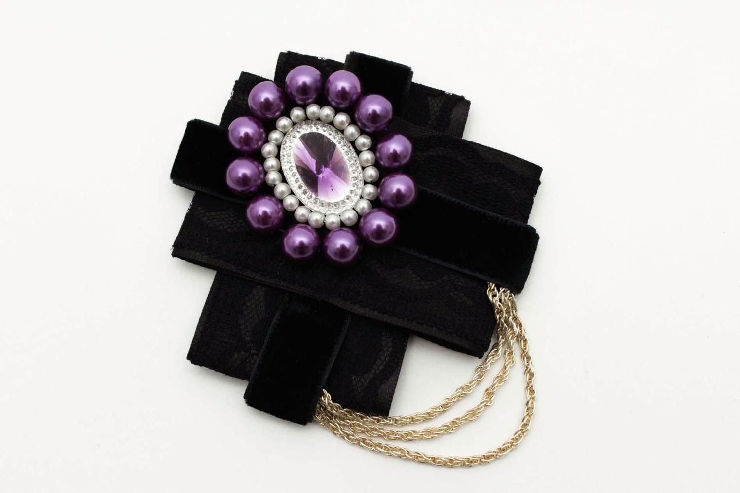 Designer brooch handmade fabric brooch fashion accessories present for girls photo 3