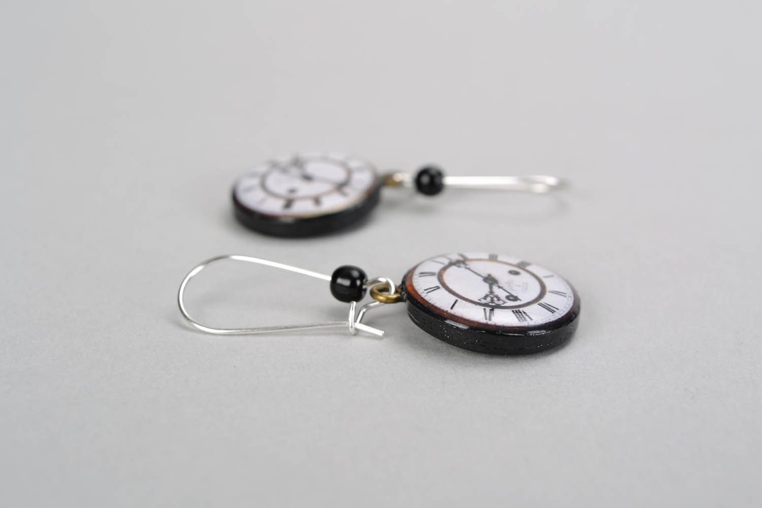Polymer clay earrings Vintage Watches photo 4