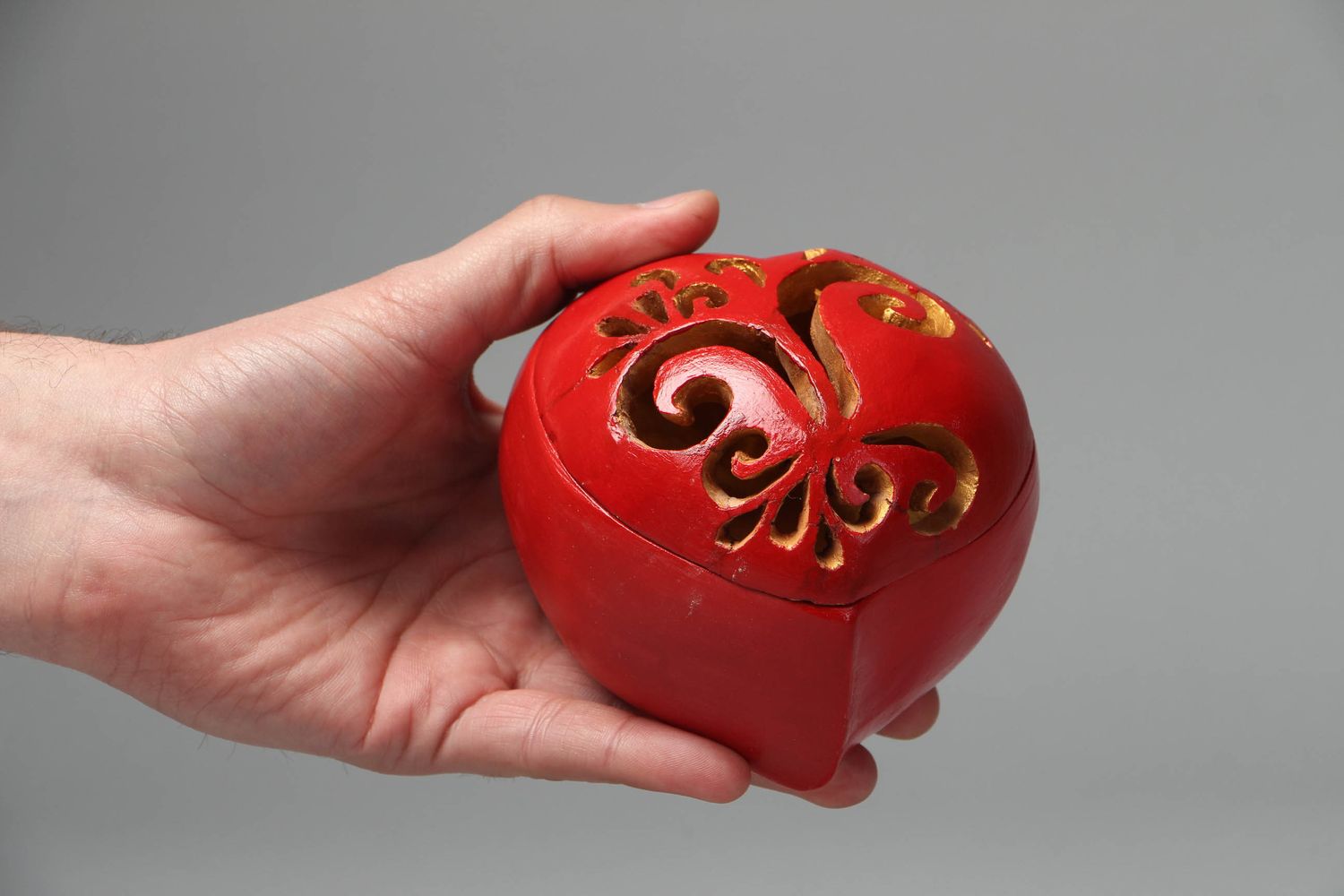 Joyero de cerámica con forma de corazón Pasión foto 4