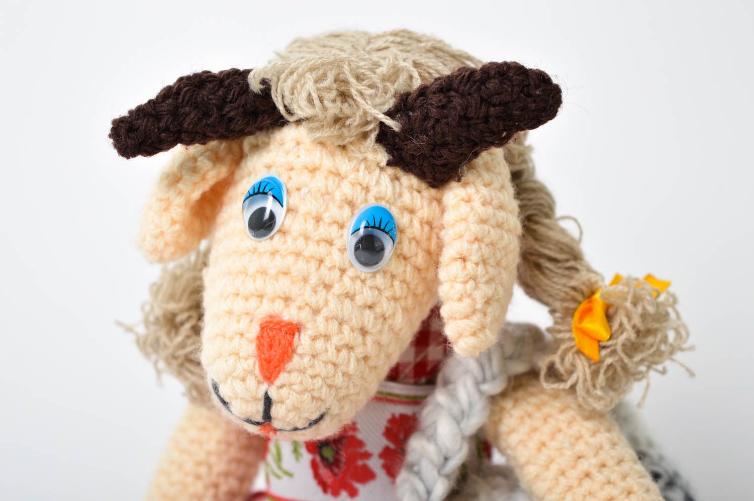 Ziege Kuscheltier Handmade Geburtstag Geschenk Kuschel Tier Textil Spielzeug foto 3