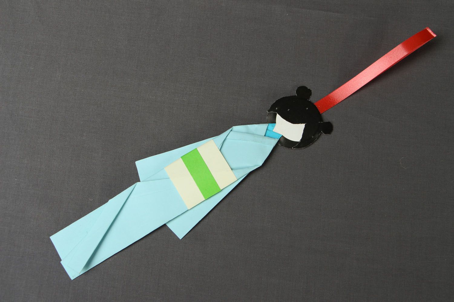Bookmark in the shape of Japanese doll Chiyogami Ningyo photo 1