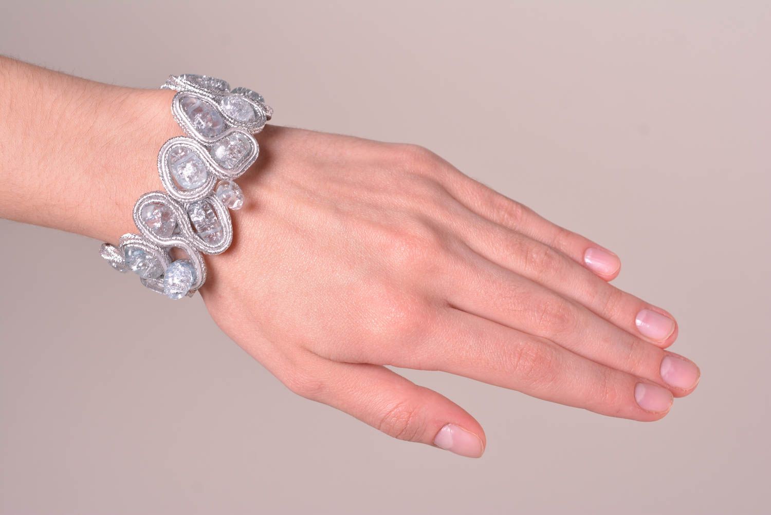 Handmade bracelet soutache embroidery wrist bracelets for women gifts for girls photo 2