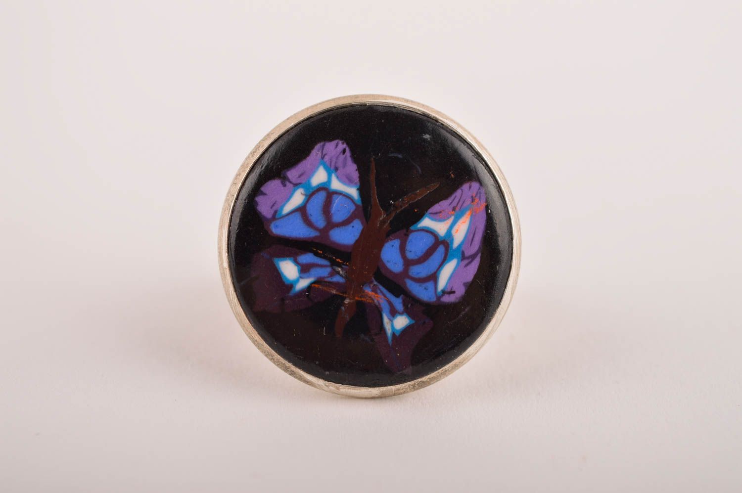 Кольцо ручной работы украшение из полимерной глины украшение кольцо авторское фото 2