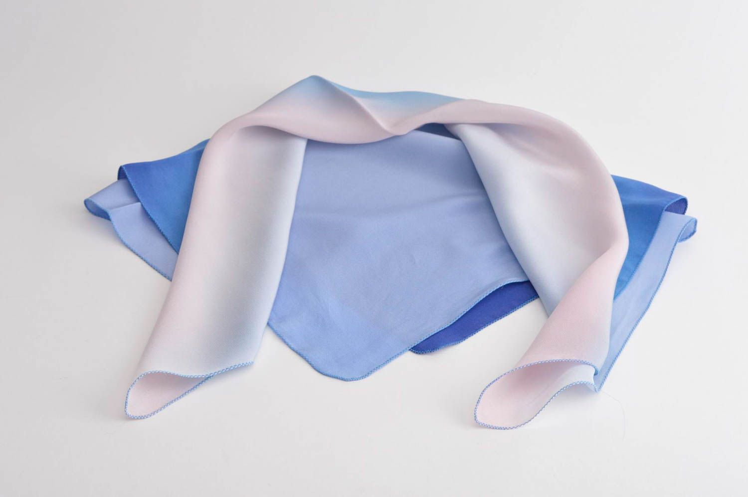 Нарядный платок ручной работы женский аксессуар необычный платок из шелка фото 3