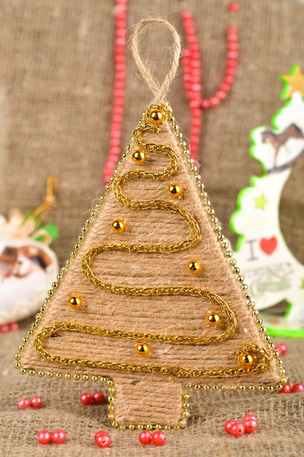 Handmade Christmas tree decoration Christmas tree pendant present for children photo 1