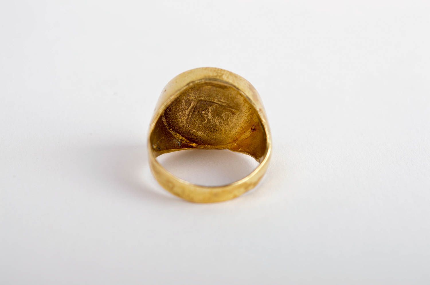 Handmade metal ring stylish unisex ring beautiful brass accessory cute gift photo 4