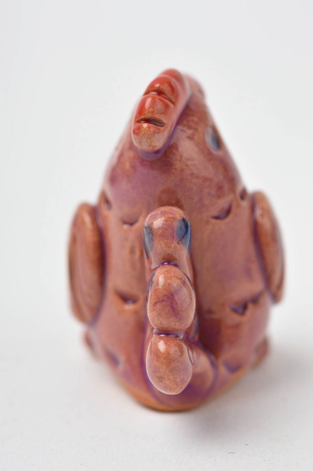 Статуэтка животного курочки ручной работы статуэтка для декора фигурка из глины фото 4