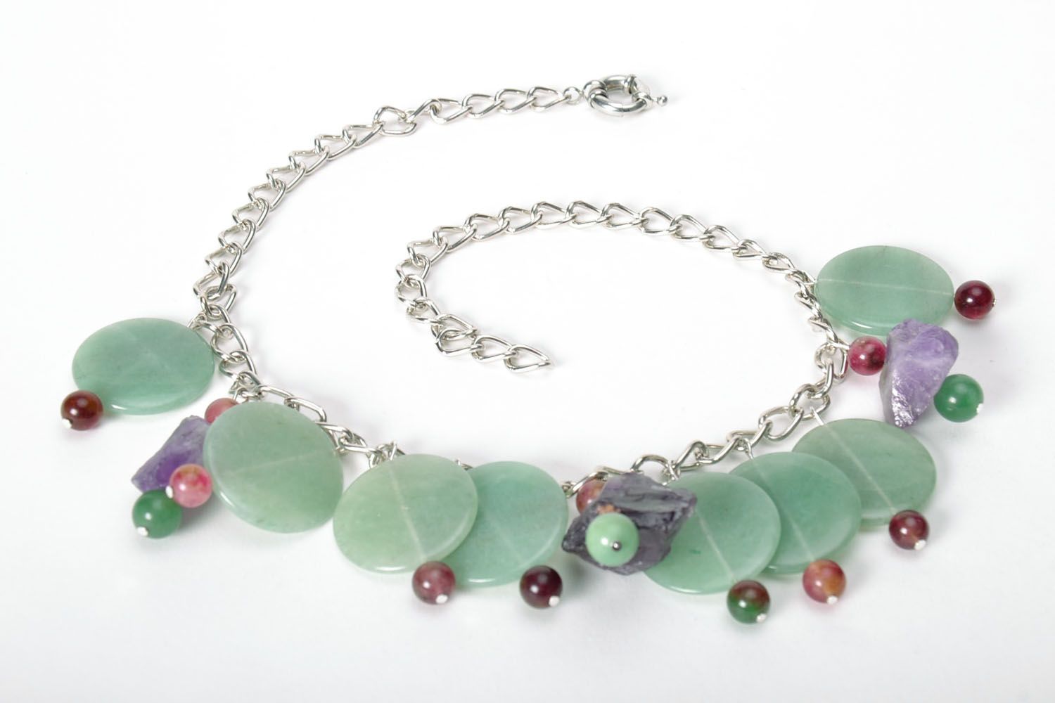 Homemade necklace with natural stones photo 5