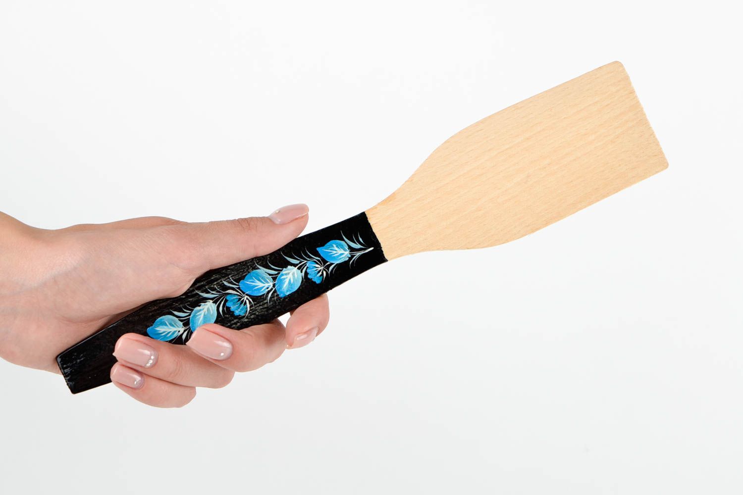 Handmade beautiful wooden spatula stylish kitchen utensil cute kitchen accessory photo 2