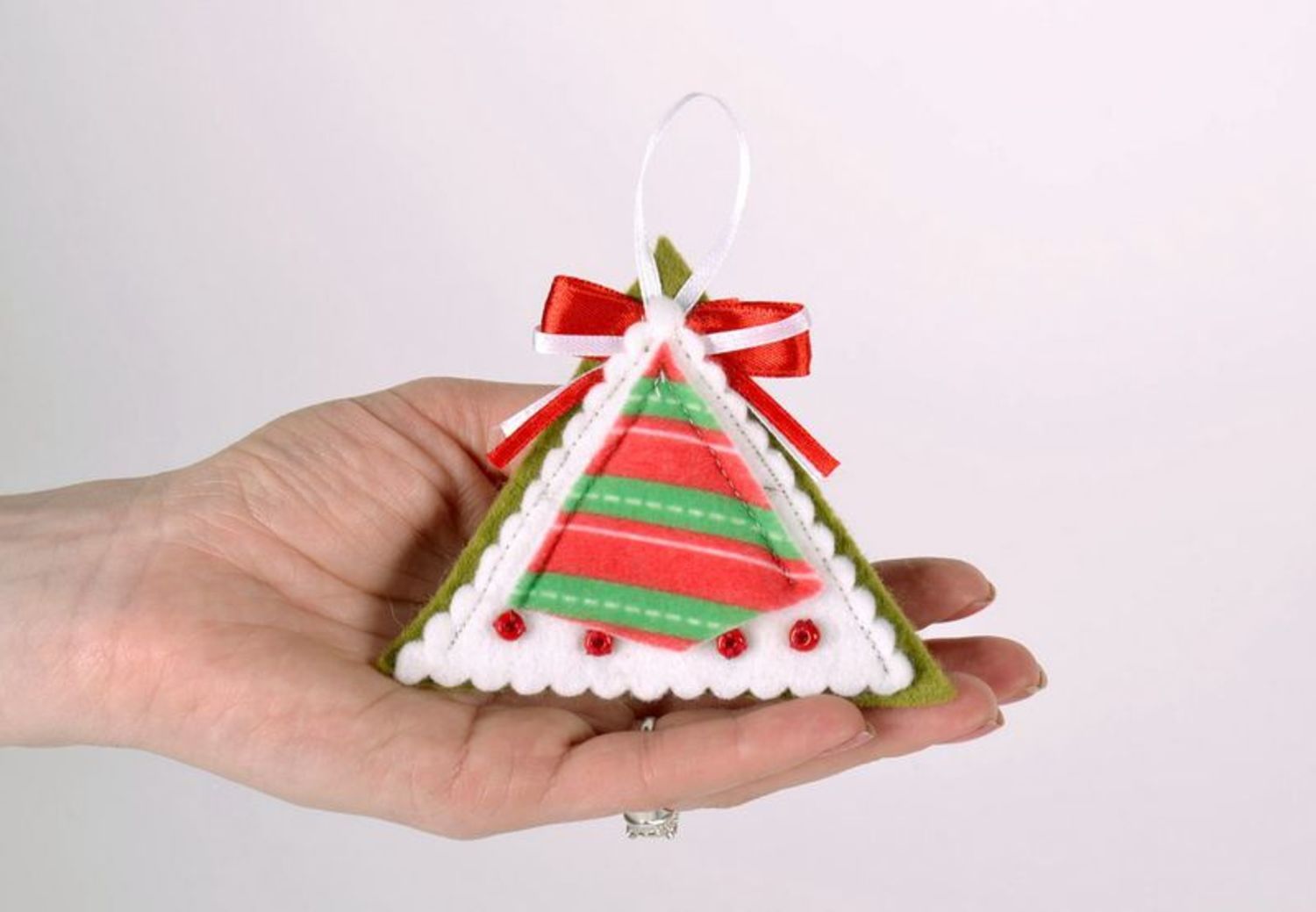 Weihnachten Magnet für Kühlschrank aus spanischem Filz Tannenbaum foto 5