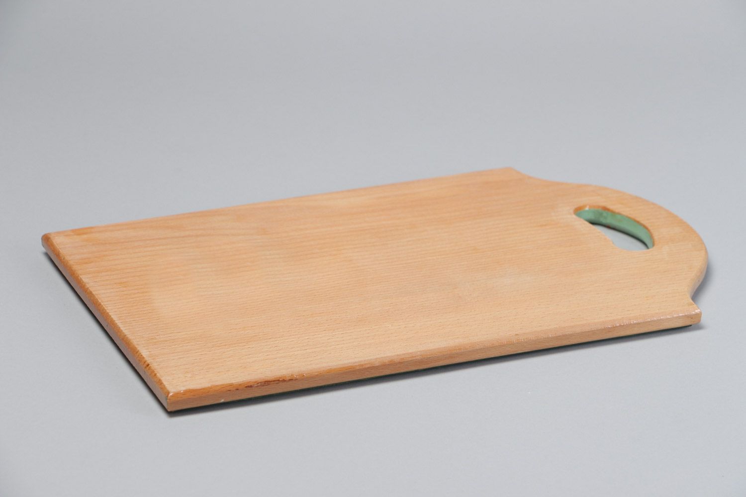 Bright painted handmade rectangular wooden chopping board photo 4
