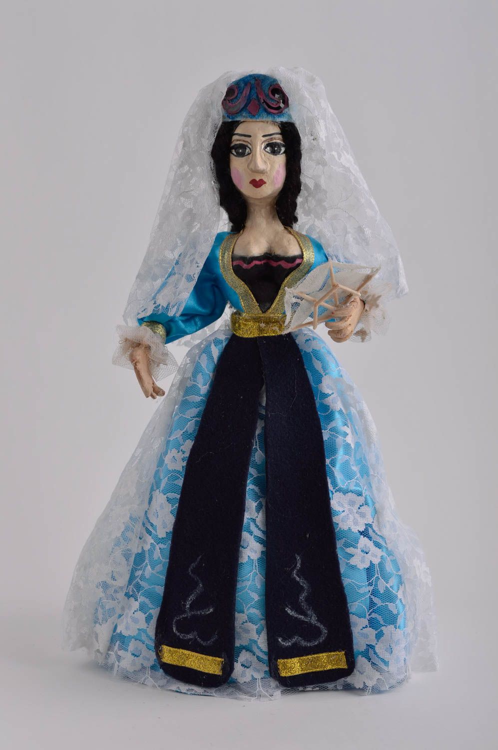 Авторская кукла ручной работы кукла из глины кукла для интерьера невеста фото 2