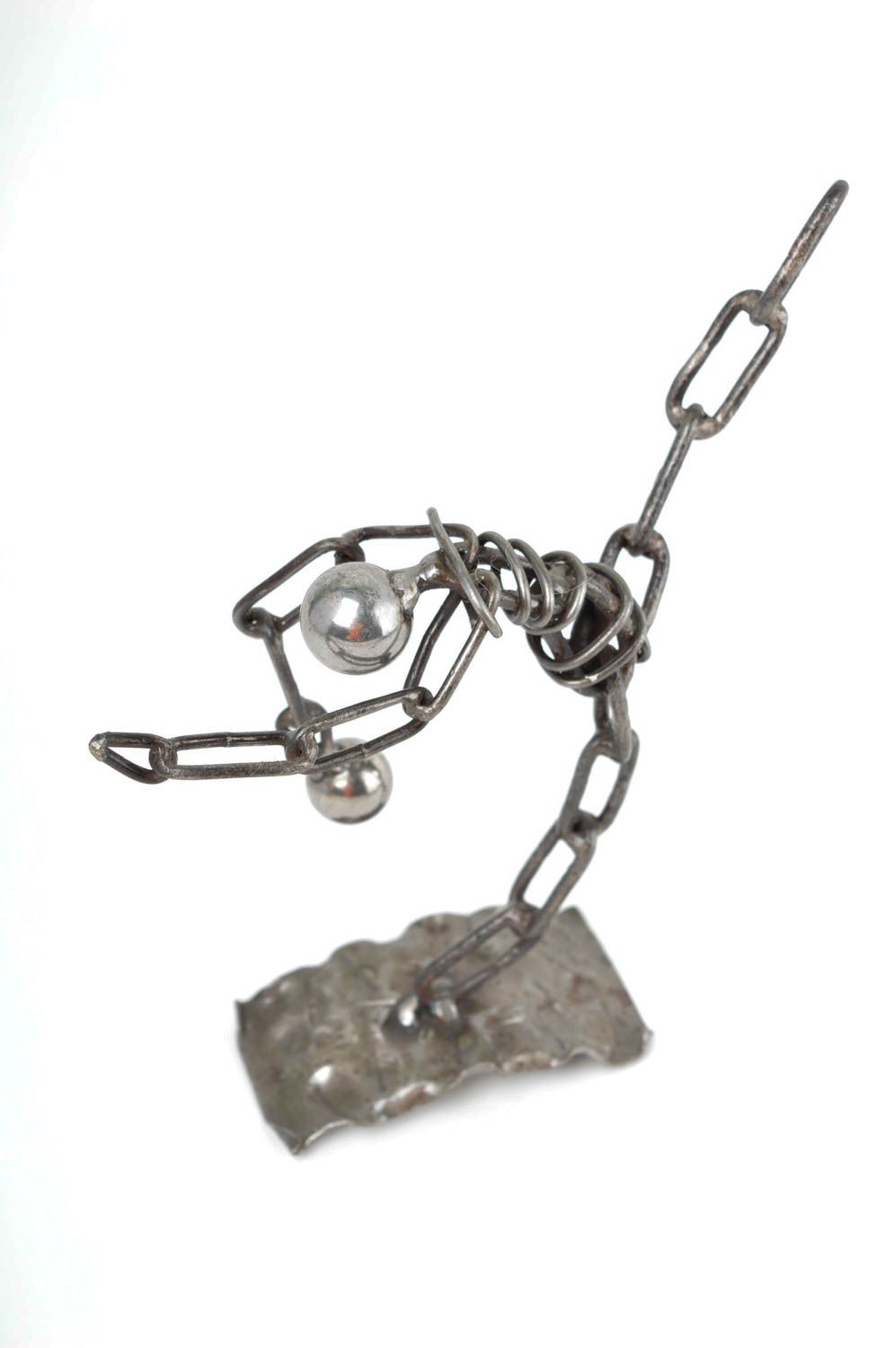 Figur aus Metall handmade Deko ausgefallenes Geschenk Tischdeko Idee Gymnastik foto 3