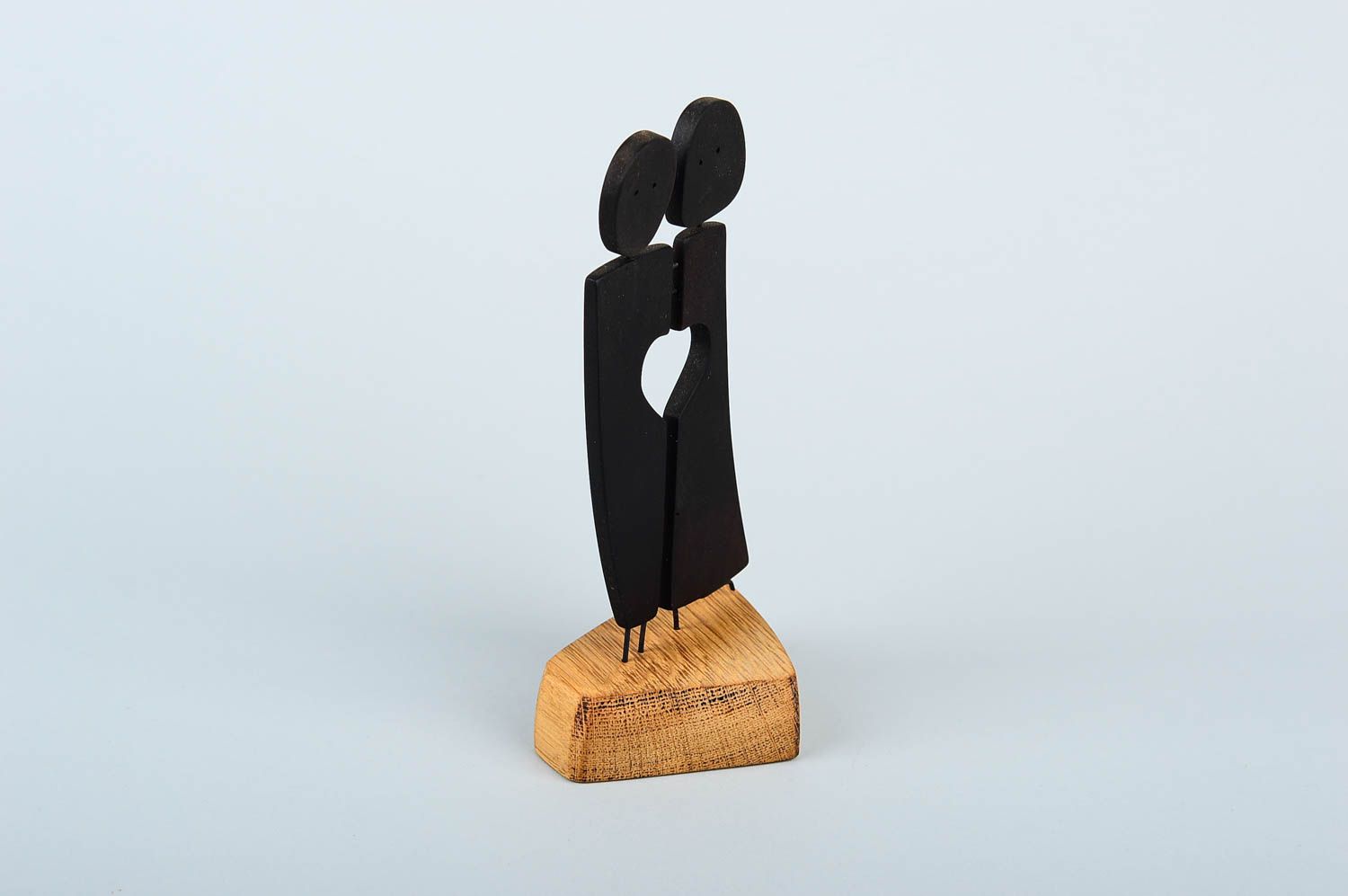 Статуэтка из дерева хэнд мэйд черная фигура из дерева сувенир из дерева Пара фото 3