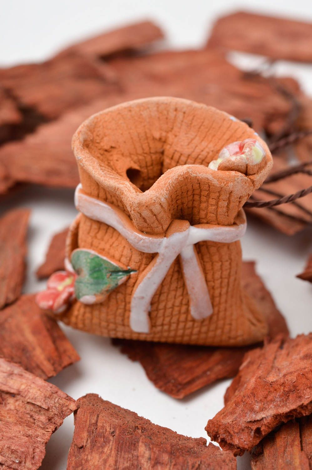 Handmade ceramic figurine aroma pendant interior decorating gift ideas photo 2