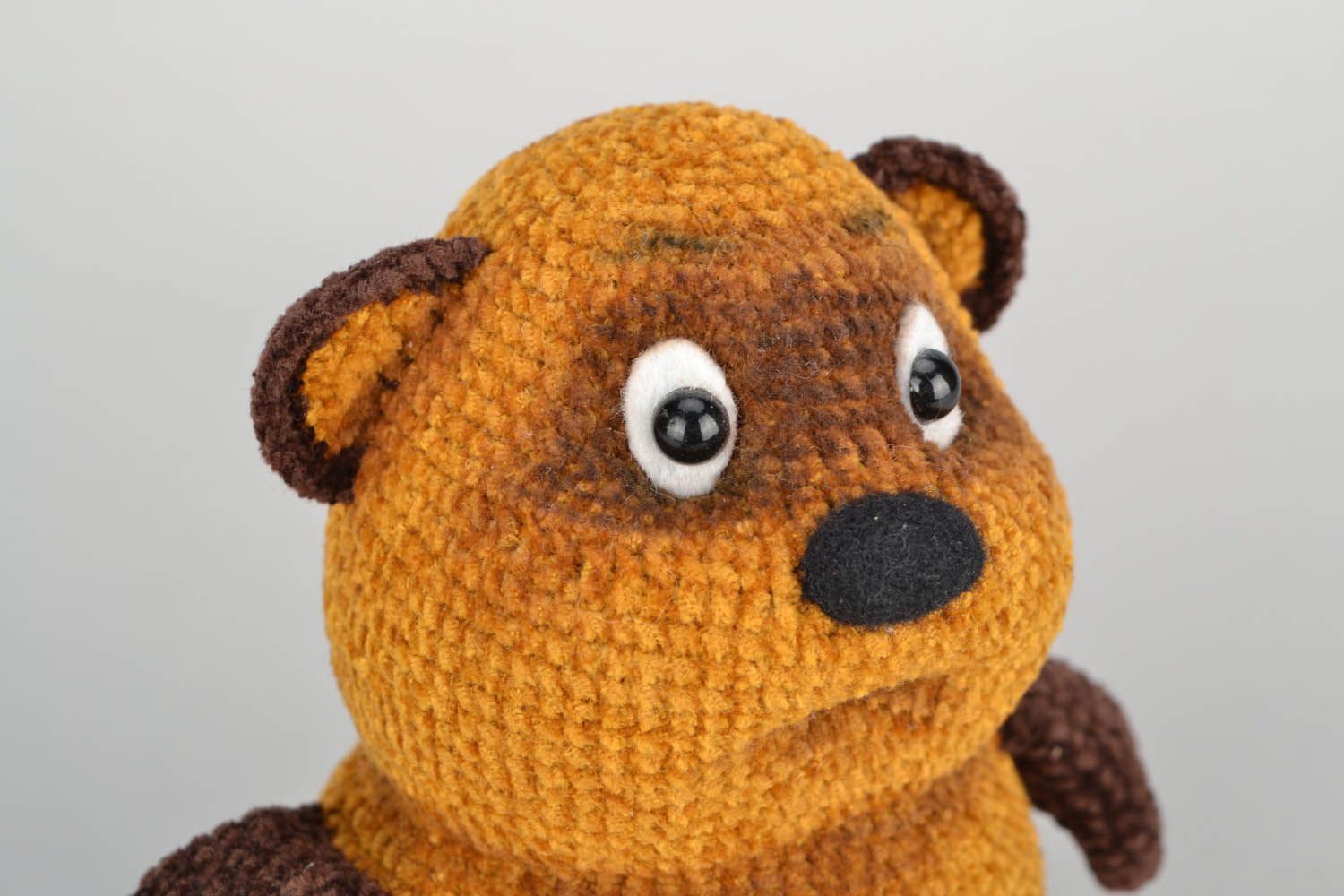Knitted handmade toy Bear photo 3