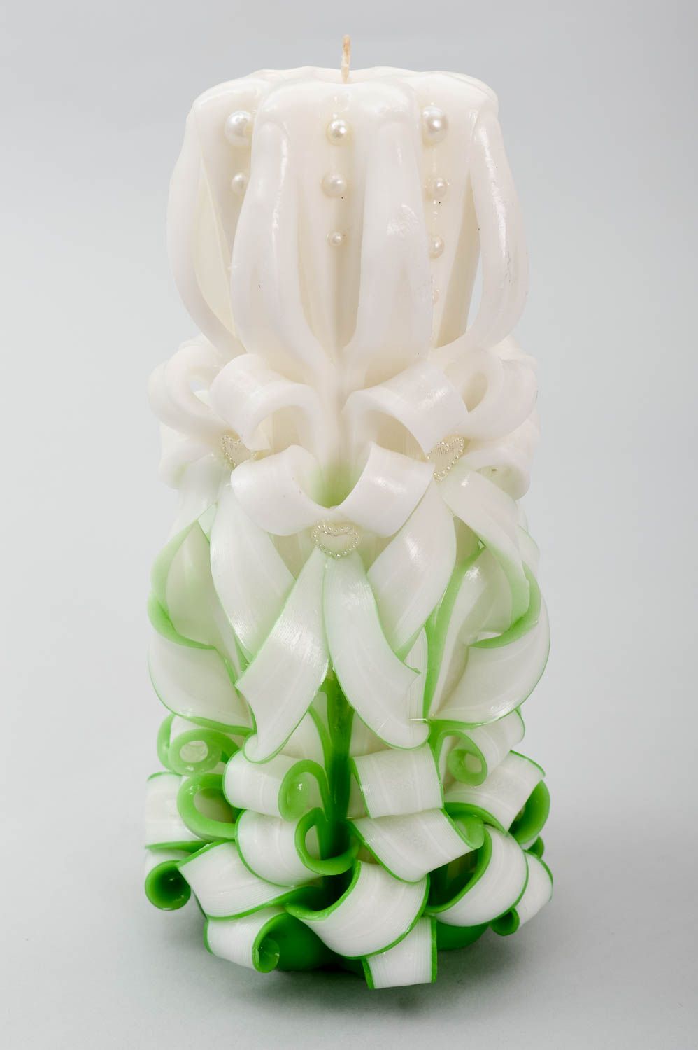 Резная свеча ручной работы свеча свадебная аксессуар для свадьбы весна фото 2