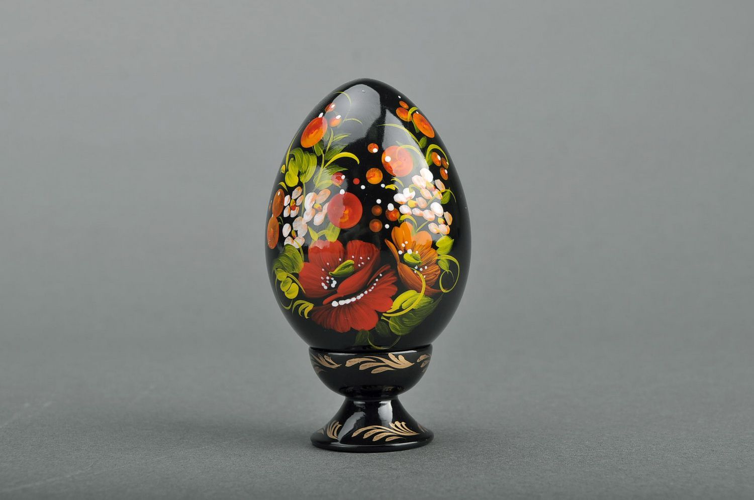 Яйцо декоративное на подставке Мак фото 4