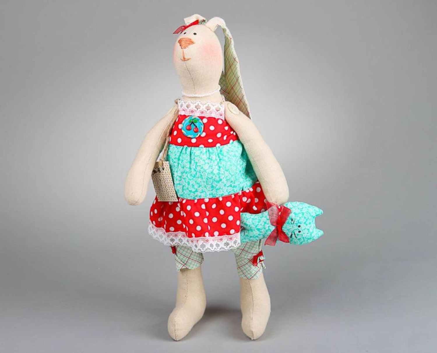 Tilde doll Hare with a toy photo 4