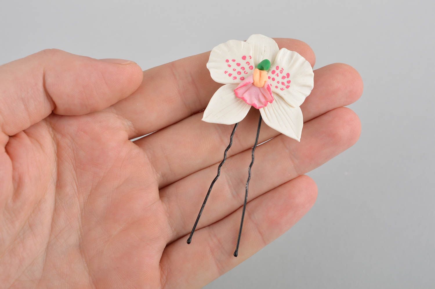 Hair accessories for girls handmade hair pin metal hair pin flower hair jewelry photo 5