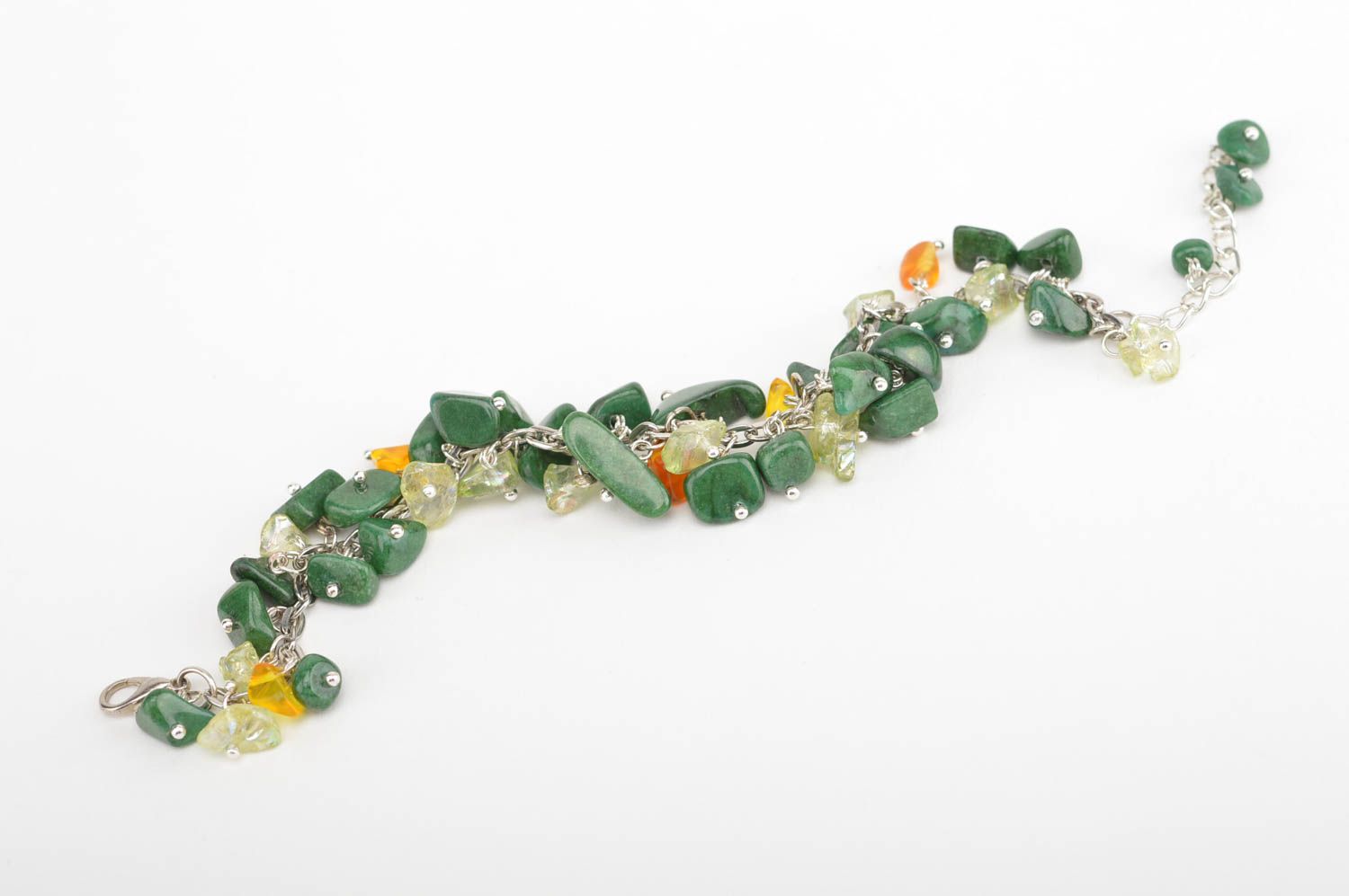 Bracelet vert Bijou fait main en perles fantaisie design Cadeau pour femme photo 2