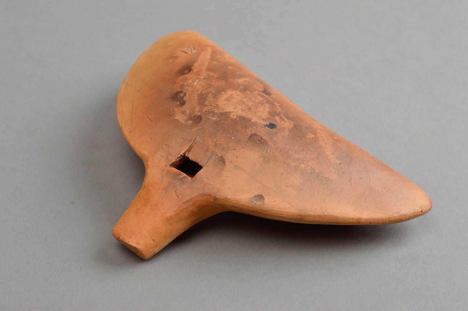 Handmade clay penny whistle ceramic folk musical instrument ethnic whistle  photo 3