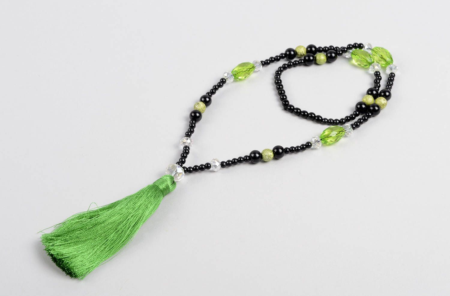 Handmade Stoff Halskette Designer Schmuck Halskette für Frauen aus Fäden foto 1