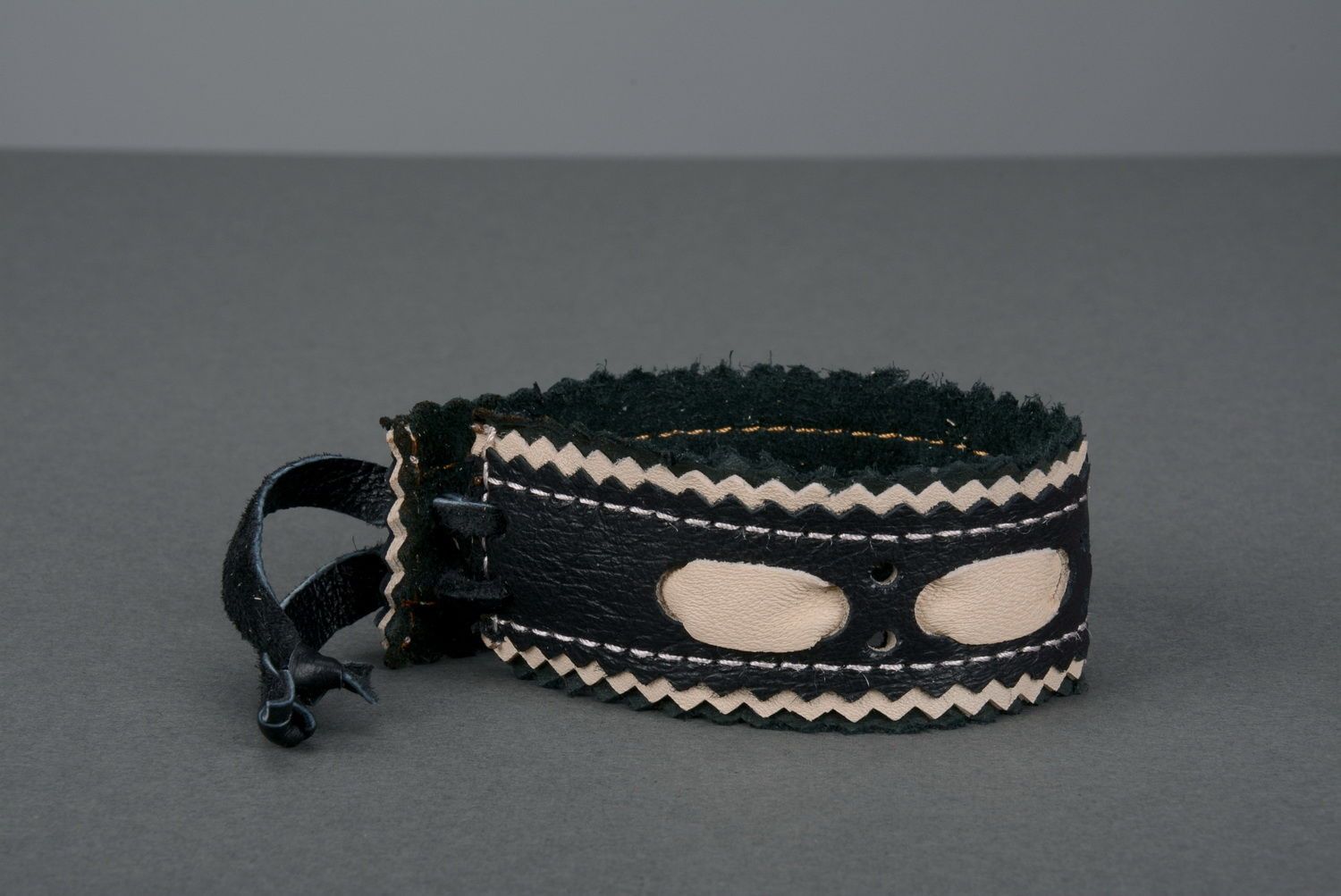 Black Leather Bracelet photo 2