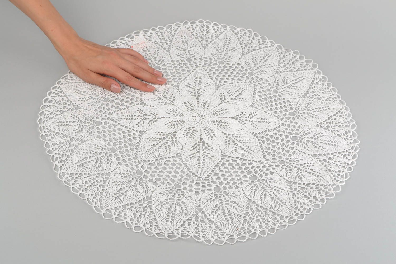 Handmade knitted napkin stylish interior decor table napkin knitted accessory photo 2