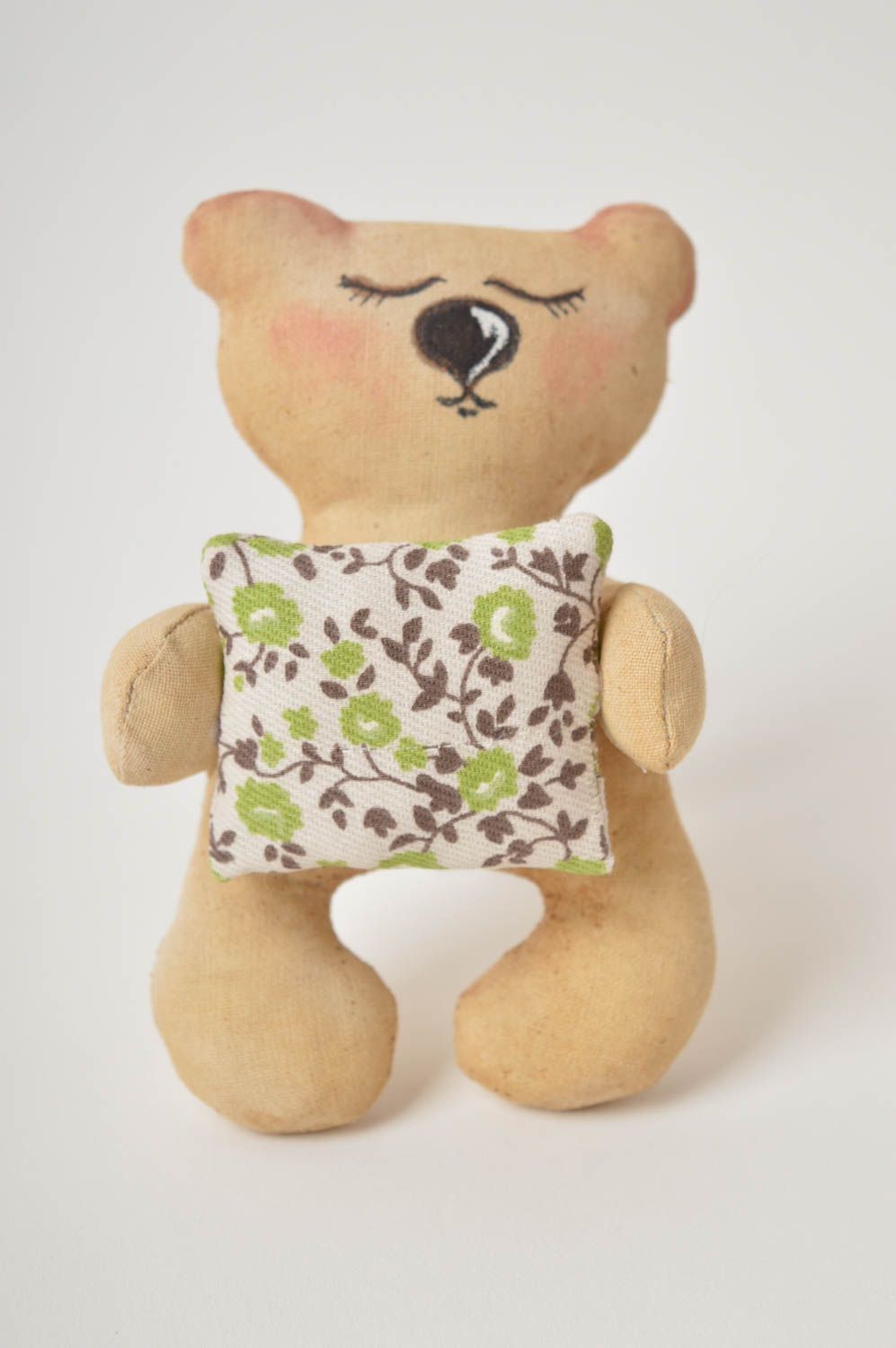 Jouet ours avec oreiller Peluche faite main en tissu Cadeau pour enfant photo 2