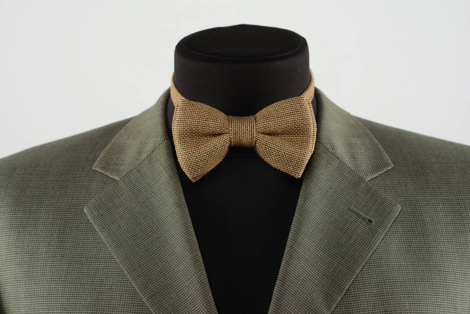 Bow tie made of tweed photo 2