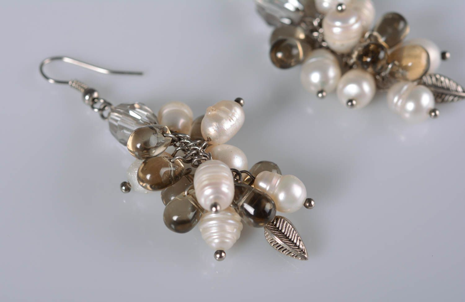 Handmade lange Perlen Ohrringe Designer Schmuck Accessoires für Frauen foto 1