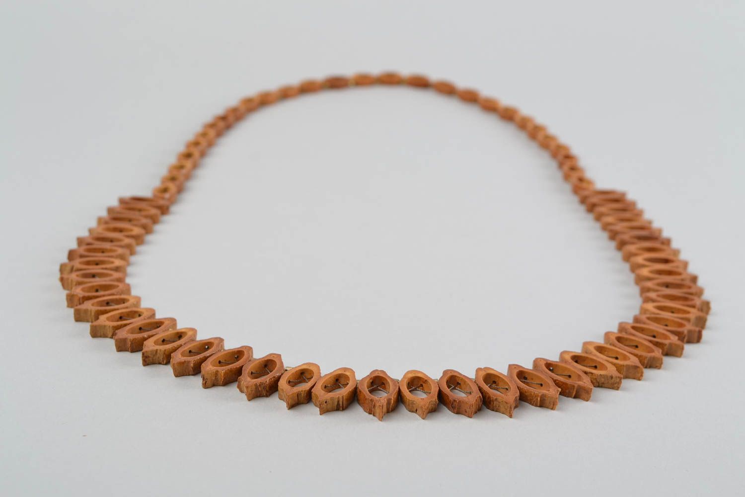 Long necklace handmade necklace wooden beads designer jewelry bead necklace photo 3