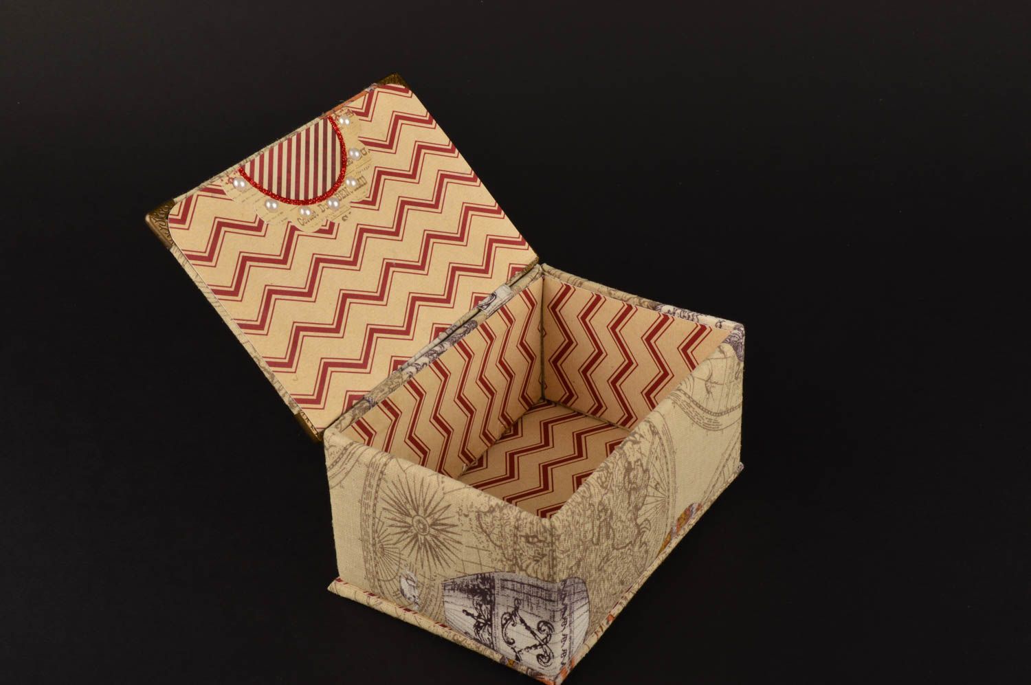 Unusual stylish accessories paper designer box beautiful handmade home decor photo 2