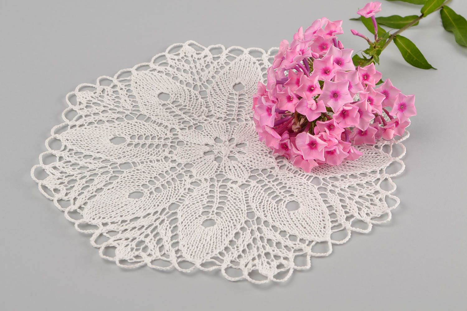 Unique knitted napkin cotton designer tablecloth for interior present ideas photo 1