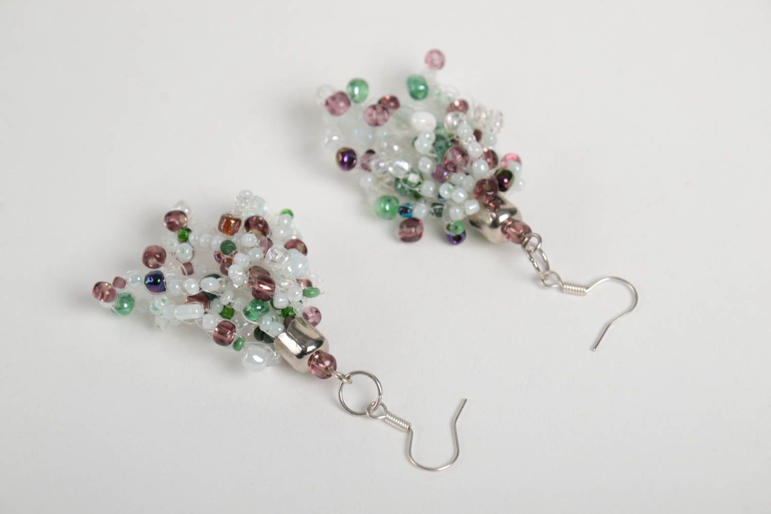 Stylish handmade beaded earrings woven bead earrings cool jewelry designs   photo 3