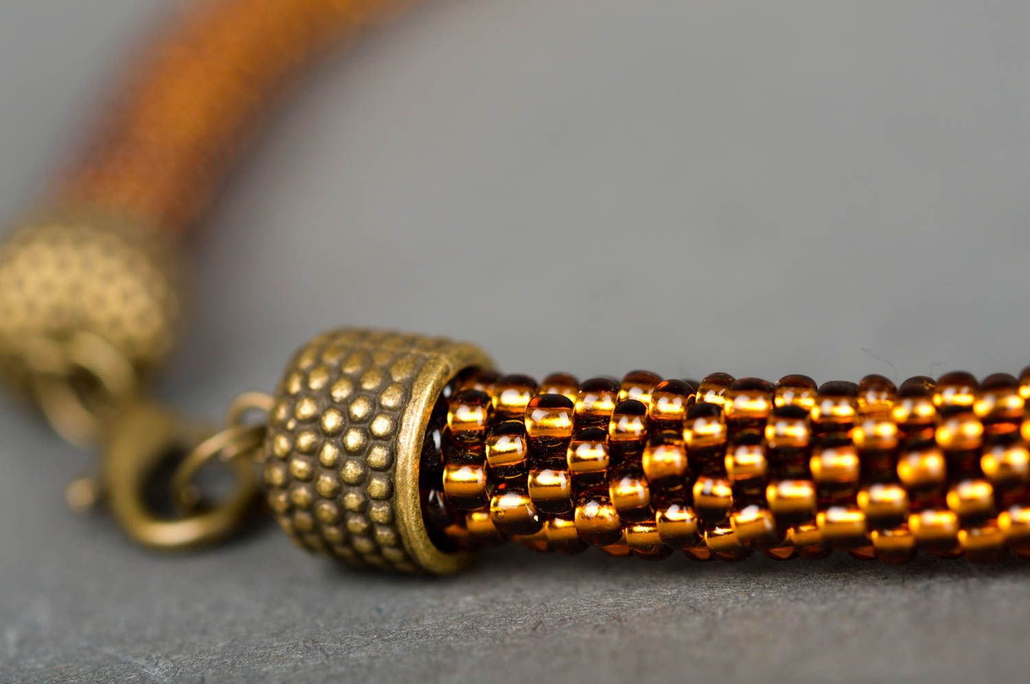 Handmade designer beaded necklace stylish cord necklace elegant jewelry photo 3