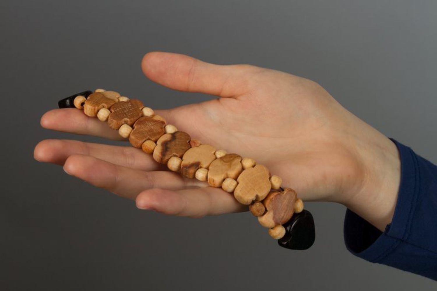 Handmade wooden rosary beads photo 1