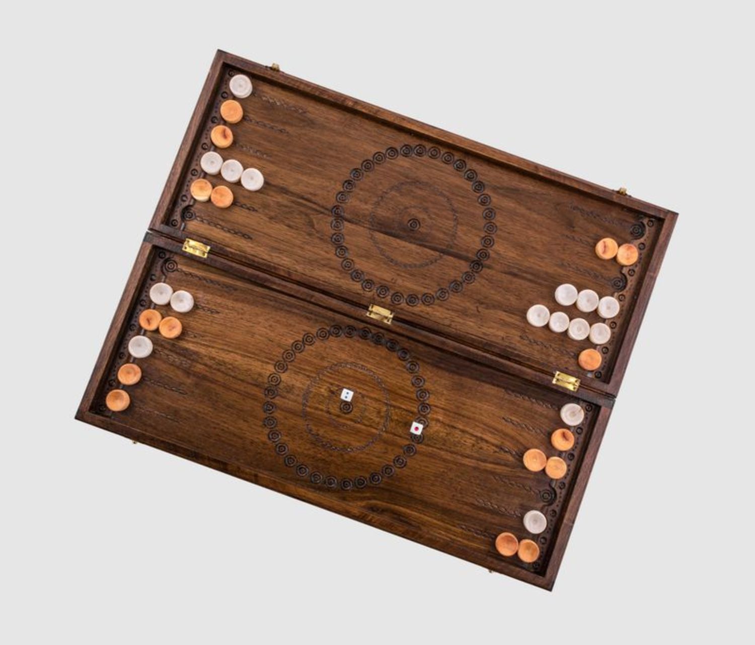 Backgammon set made of wood photo 5